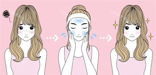 水光補水前后皮膚對比