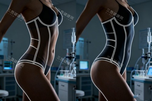 吸脂塑形卡通展示圖