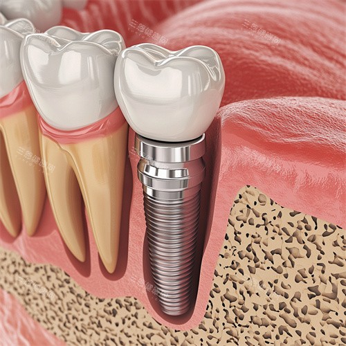 牙齒種植牙側(cè)位解剖動畫示意圖