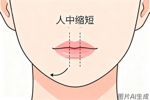 人中縮短卡通圖