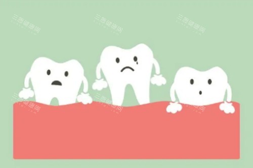 牙齒松動(dòng)卡通圖